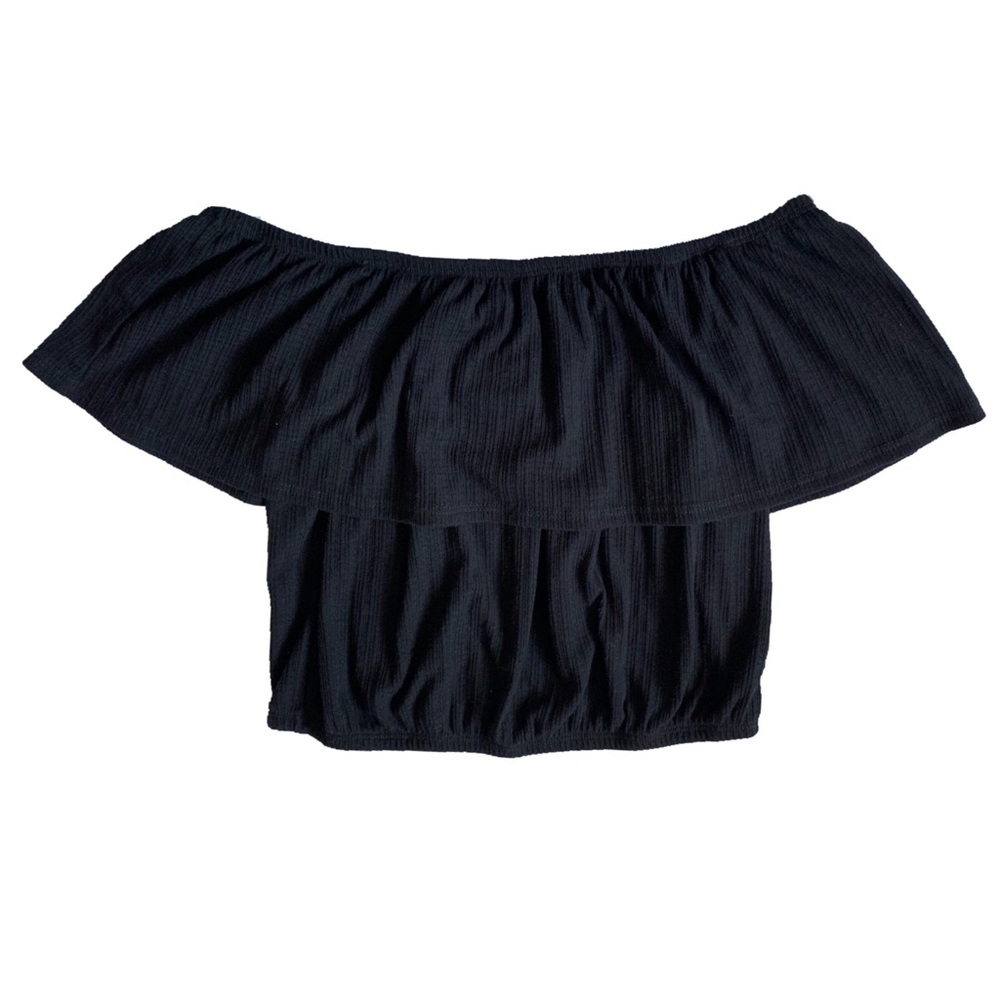 Black off the shoulder top